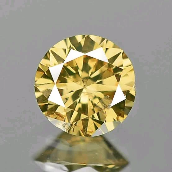 Yellow Round Brilliant Cut Diamond, 2 Cts, IGI Certified 