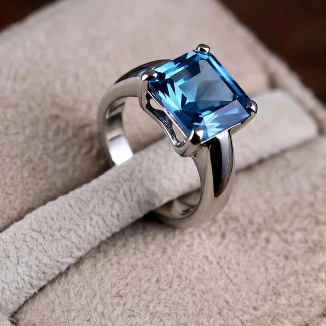 Blue LGD Diamond, Mens Ring 