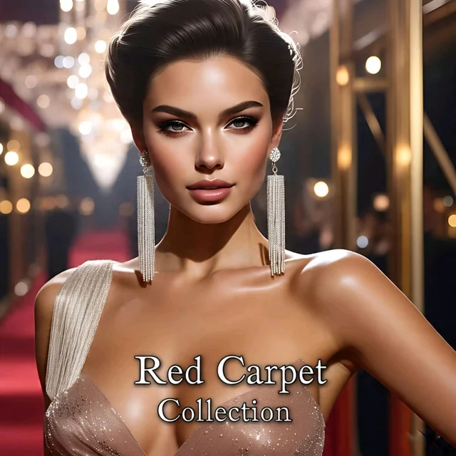 Red Carpet Collection, Shoulder Long Earrings, Diamond 