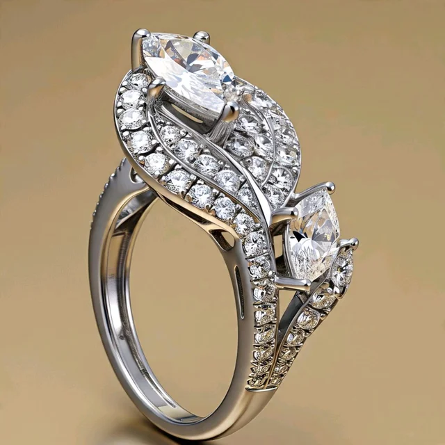 Red Carpet Collection, Leaf Ring,  Fancy Diamond 