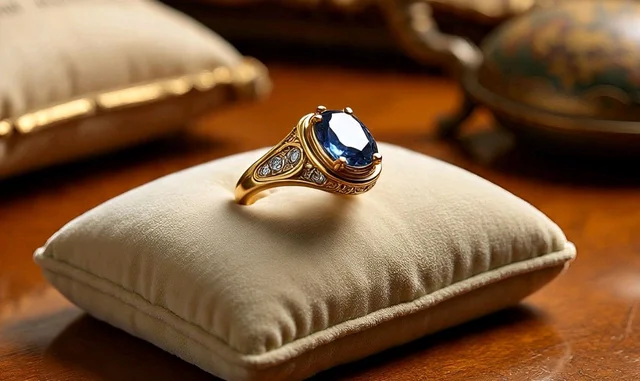 Blue Diamond LGD , Mens Solitaire Ring