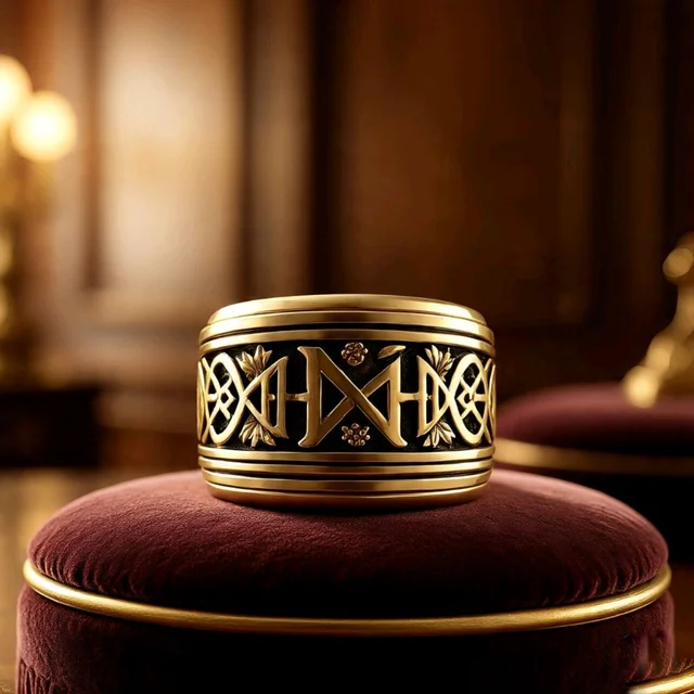 Mens Designer Ring 14 KT Gold 