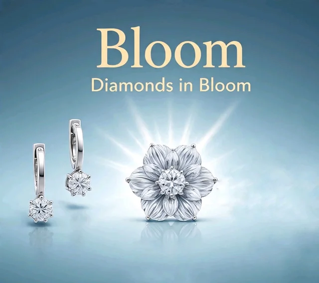 Diamond Earrings, Inspired By Flowers 