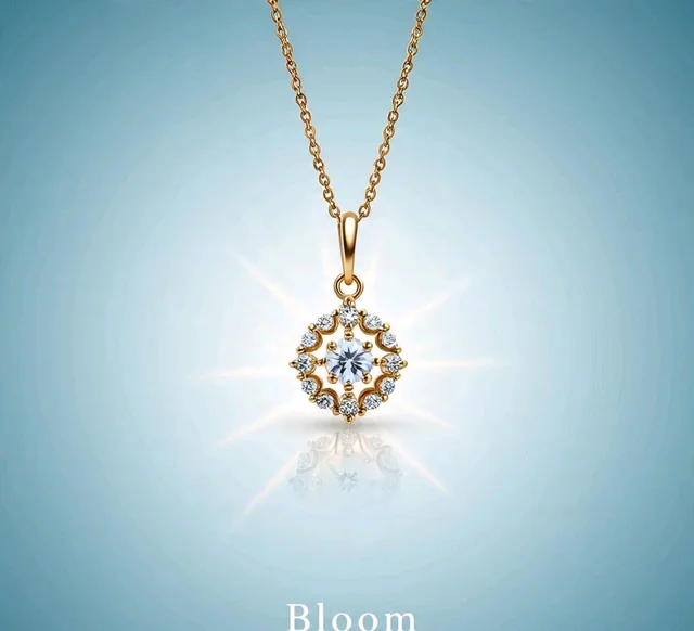 Solitaire Pendant, Inspired By Flowers 