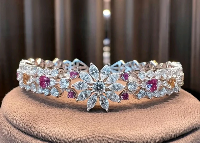Floral Bracelet, Colours of Diamond 