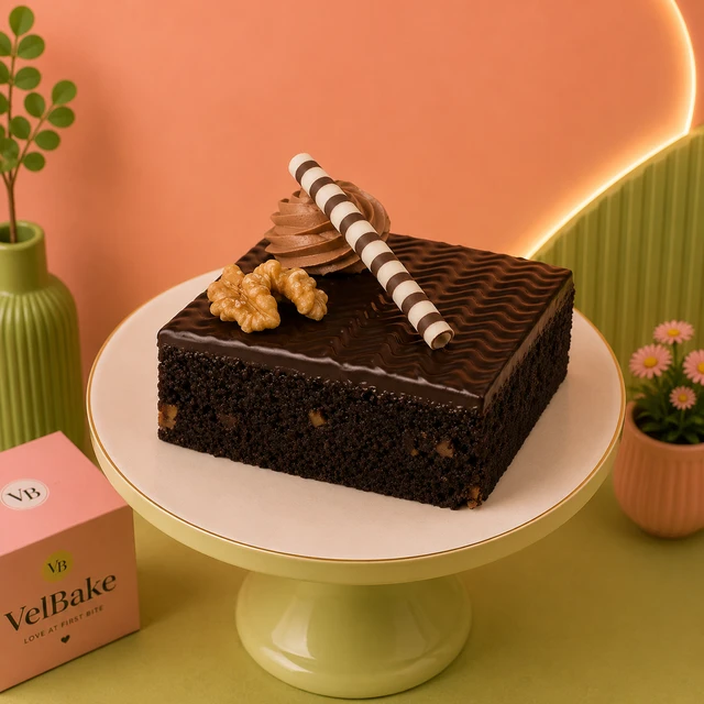 Fudgy Chocolate Walnut Brownie