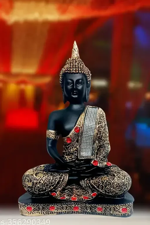 Handicraft Polyresin Sitting Buddha Idol Statue Showpiece for Home Decor