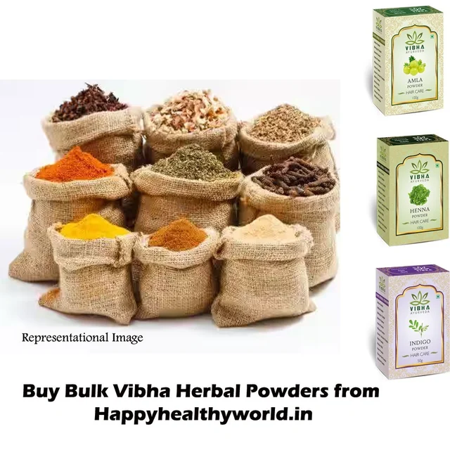 Vibha Ayurveda Henna Powder - Bulk Pack - 500g
