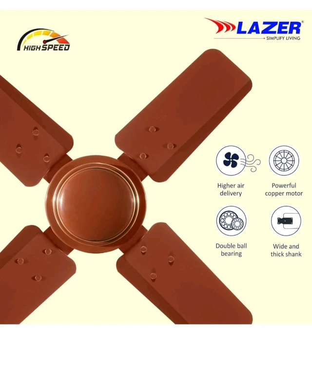 (RRSF) Lazer ECS 600mm Anti Dust Ceiling Fan (smoke Brown)
