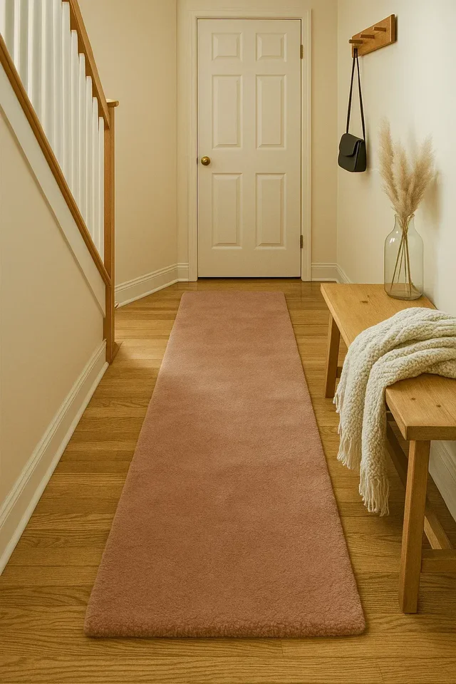 Loom & Layer Solid Plush 2.5' x 7' Runner Rug - Blush/Rose