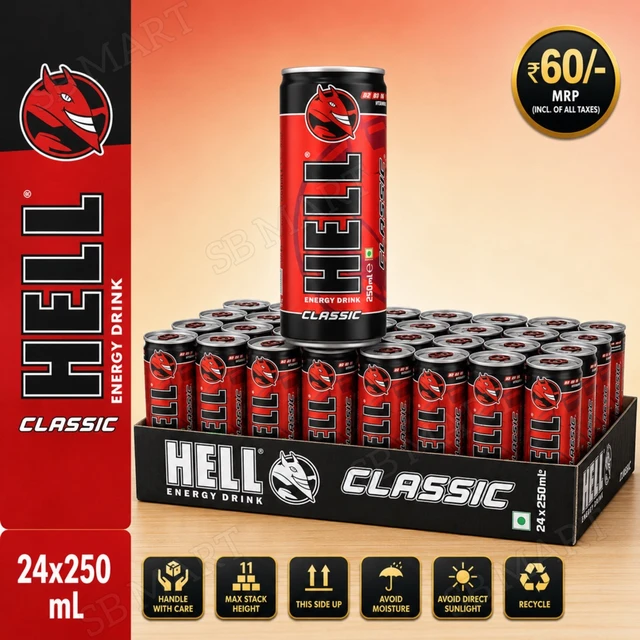  HELL ENERGY DRINK 250 ML MRP:₹60 (24N)