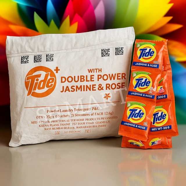  Tide  Detergent Powder  ₹10 (60pc