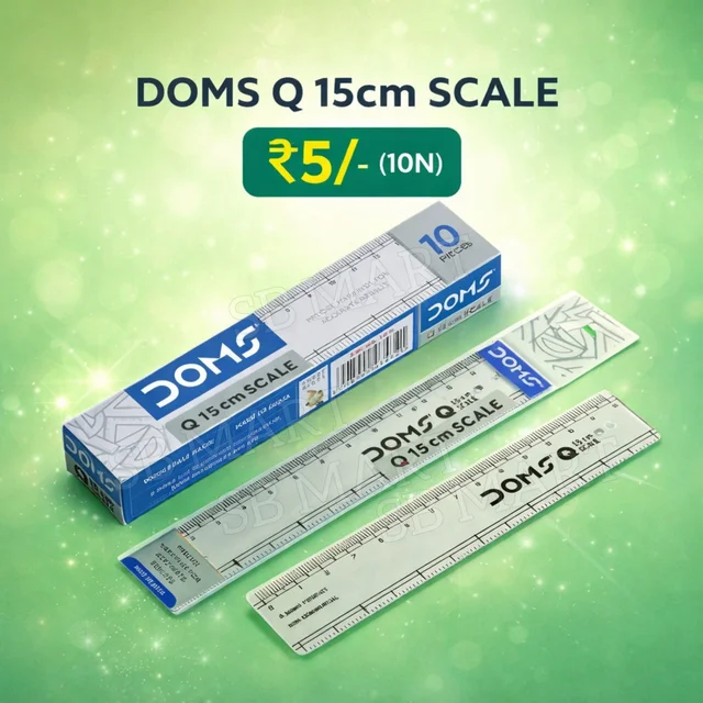 Doms Q 15cm SCALE ₹5/- (10N)