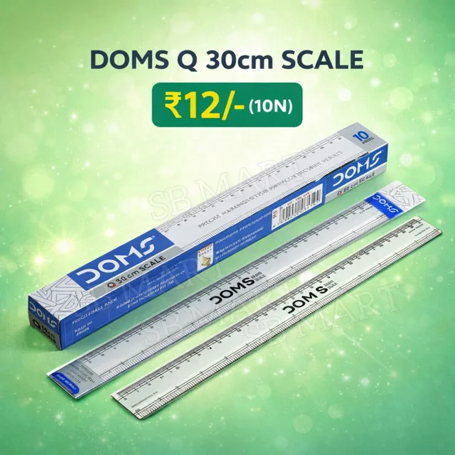 Doms Q 30cm SCALE ₹12/- (10N)