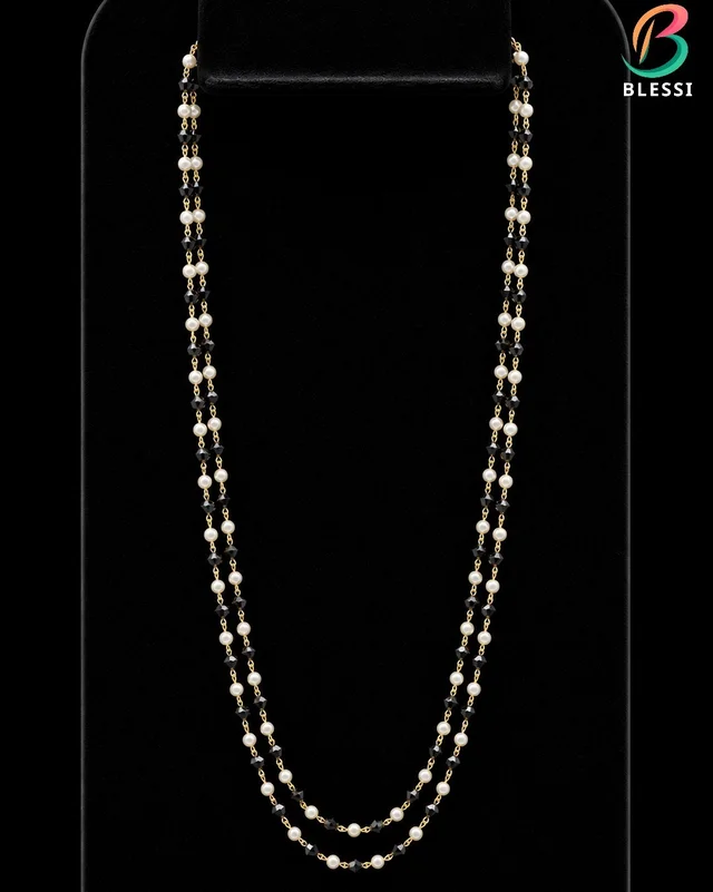 Pearl Beads 2mm 2 Line Mala - gm-016