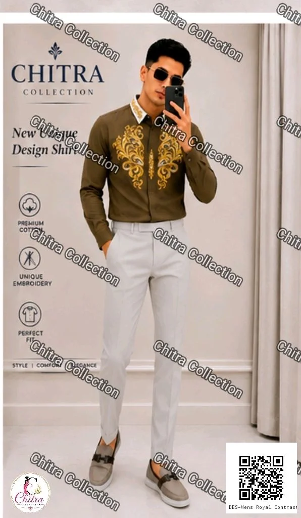 Solid Embroidery Shirt - 5 colour
