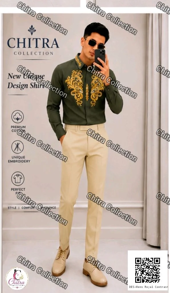 Solid Embroidery Shirt - 5 colour