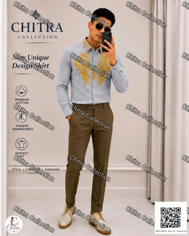 Solid Embroidery Shirt - 5 colour