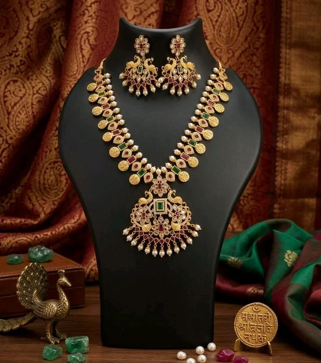 Ram parivar.with peacock lockets .with earrings full running design