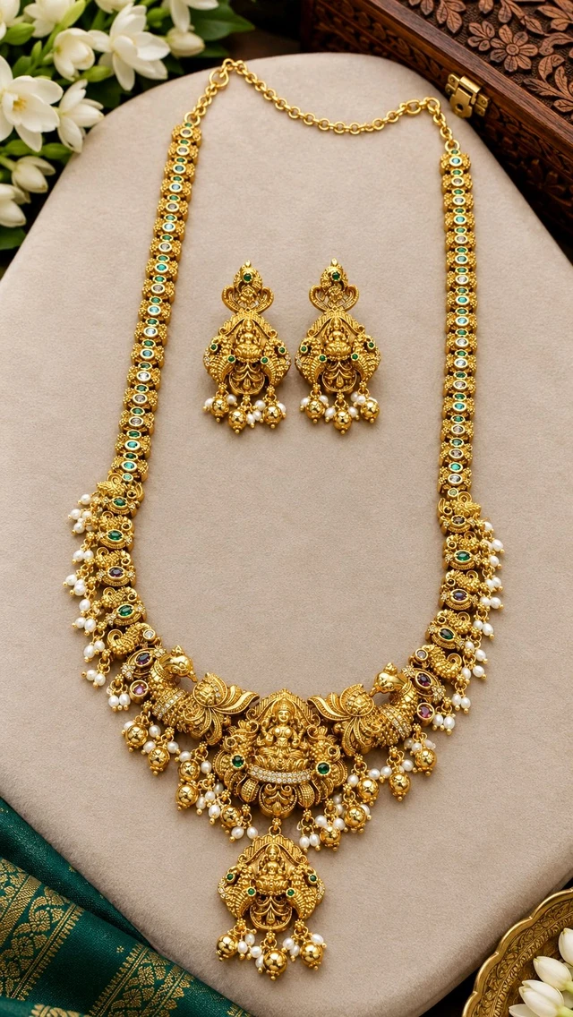Temple Jwellery Long Haram