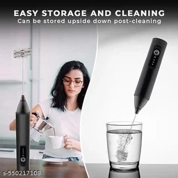 Premium Rechargeable Milk Frother with Dual Whisk β 3-Speed & USB-C Charging