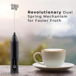 Premium Rechargeable Milk Frother with Dual Whisk β 3-Speed & USB-C Charging