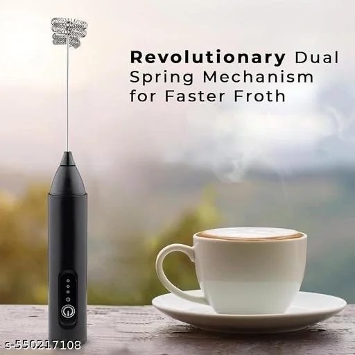 Premium Rechargeable Milk Frother with Dual Whisk β 3-Speed & USB-C Charging