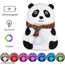 π§Έ Cute Panda LED Night Lamp β Color Changing Silicone Night Light for Kids!