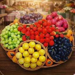 Premium Berry & Stone Fruit Basket|سلة التوت والفواكه الصيفية المميزة