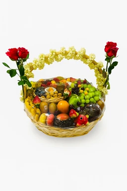 Fruit Basket with special fruits and flowers|سلة فواكه مع فواكه وزهور خاصة