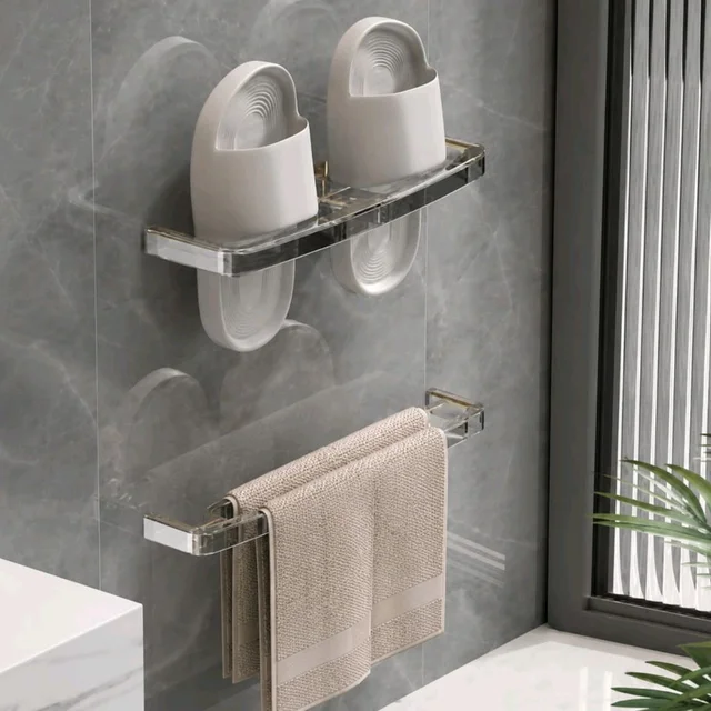 ESD 756 Acrylic Slipper And Towel Holder 