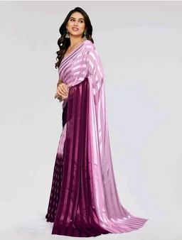 Thesikuway Anand Sarees Striped, Ombre, Self Design Bollywood Satin Saree - Free Size