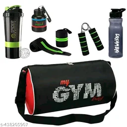 Thesikuway New Gym Bag Combo For Men Combo Set For Men & Women Quantity :- 6 - Black
