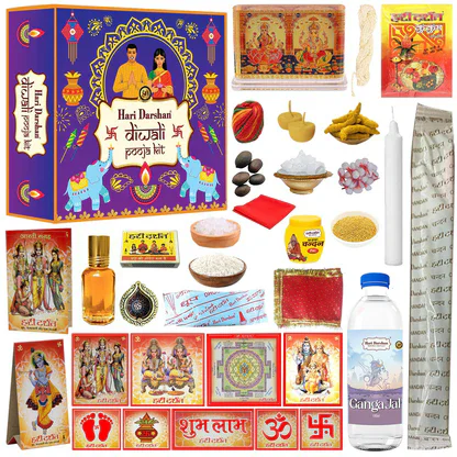 Hari Darshan Diwali Pooja kit - Complete Ritual Set for Festive Worship