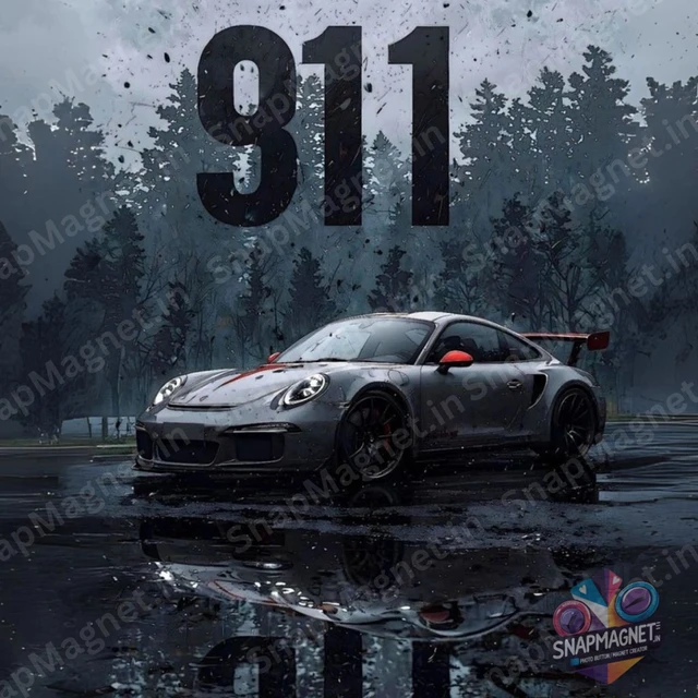 Porsche  -Car Fridge Magnet - CFM-007