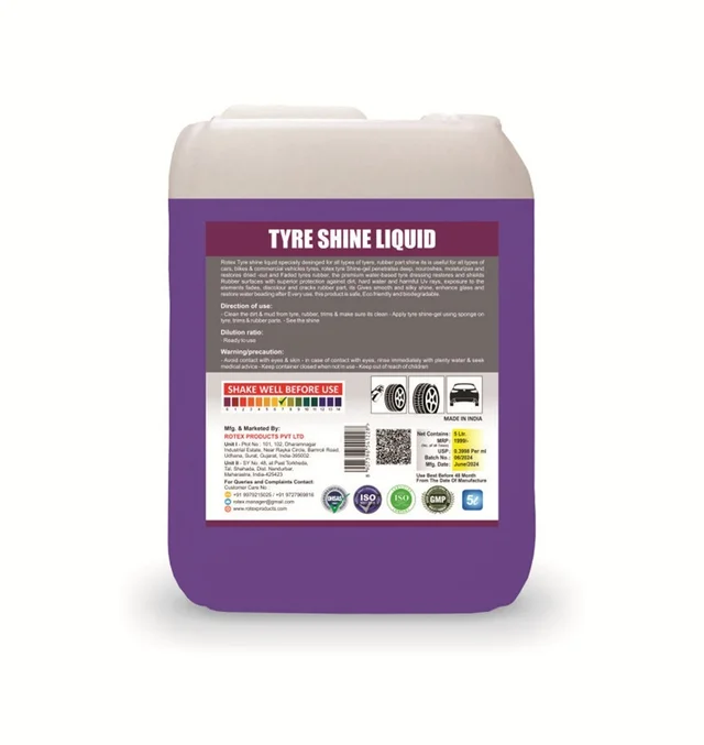 Rotex Tyre Shine Liquid - free, Purple