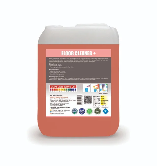 Rotex Floor Cleaner + 5 Litre - free, orange