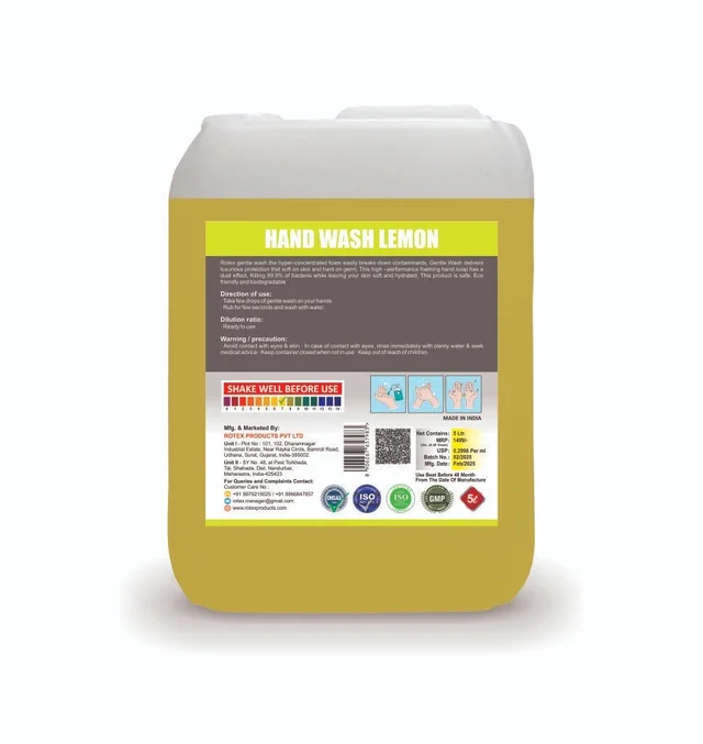 Rotex Rotex Lemon Hand Wash 5 Litre - free, yellow