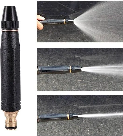 Water pressure Nozzel Metal Without Connectors - Black