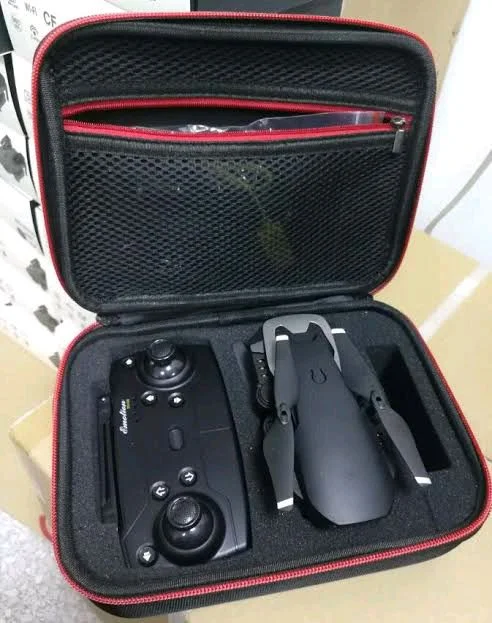 Indian Stuff W8 Smart drone 4K Dual Camera Foldable Remote Control - Black