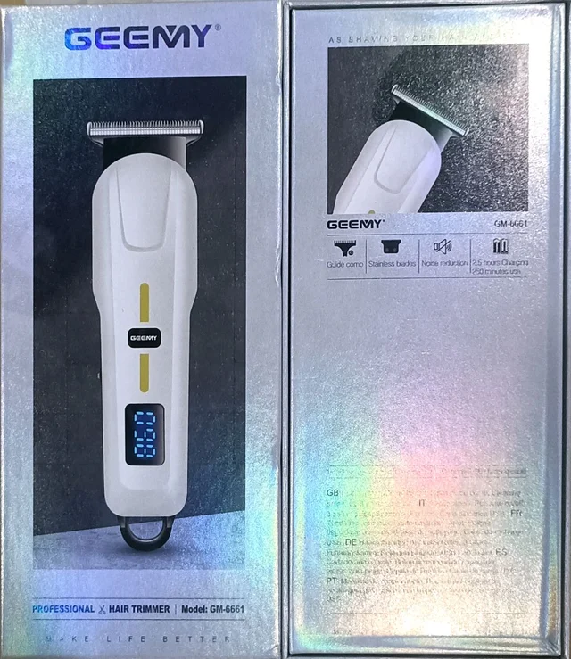 Geemy GM-6661 Professional Hair Trimmer - White