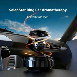 Star Ring Solar Car Perfume For Dashboard - Black