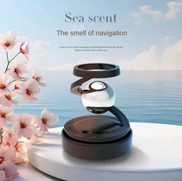 Star Ring Solar Car Perfume For Dashboard - Black