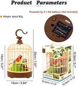 Indian Stuff Musical Singing Bird Cage Toy - Turbo