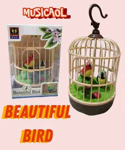 Indian Stuff Musical Singing Bird Cage Toy - Turbo