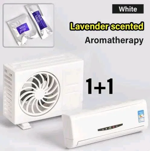 Mini Split AC Style Car Air Freshener – Lavender Scent (1+1 Combo Pack) - White