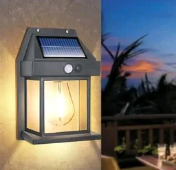 Indian Stuff Solar Sensor LED Lamp 3 Modes - Black