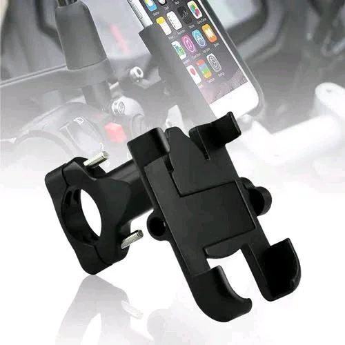 Bike & Activa Mobile Holder Stand - Adjustable Full Metal Body - Black