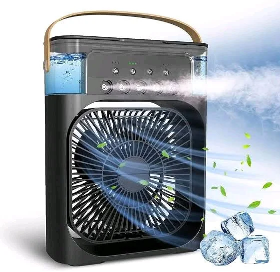 Air Cooler & Humidifier Fan – 600ml Mist Fan with 3 Speed Modes