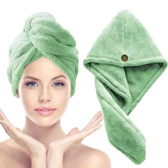 Pack of 3 Ultra-Soft Microfiber Hair Wraps - Black